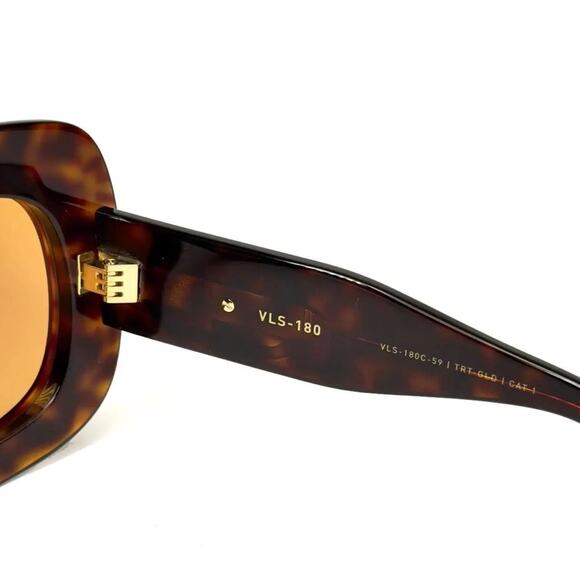 New! Valentino VLS 180C, Chic Tortoise Shell Oversized Sunglasses, Authentic main image 4